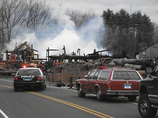 Moores sawmill fire